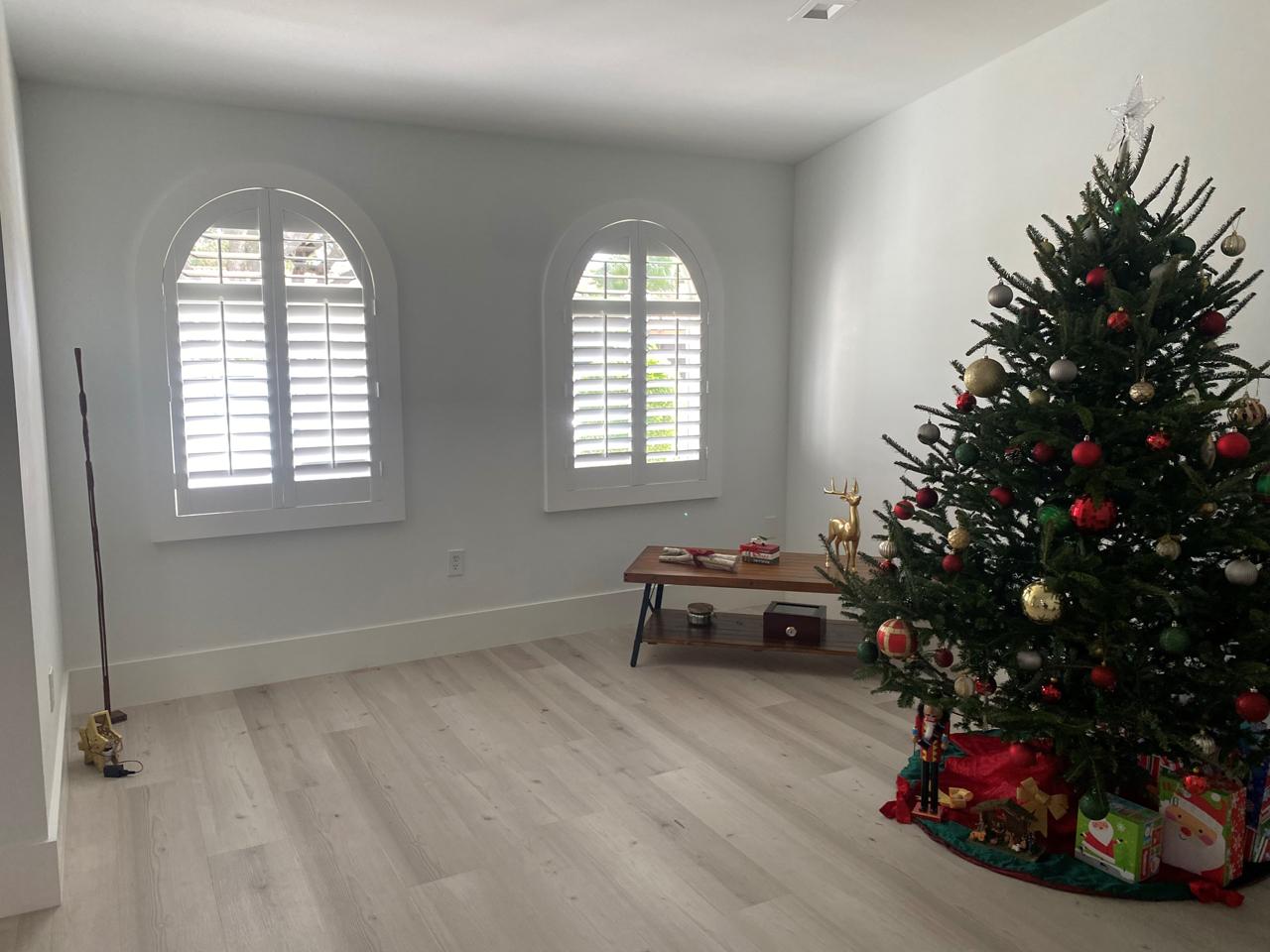 Arched windows with shutters