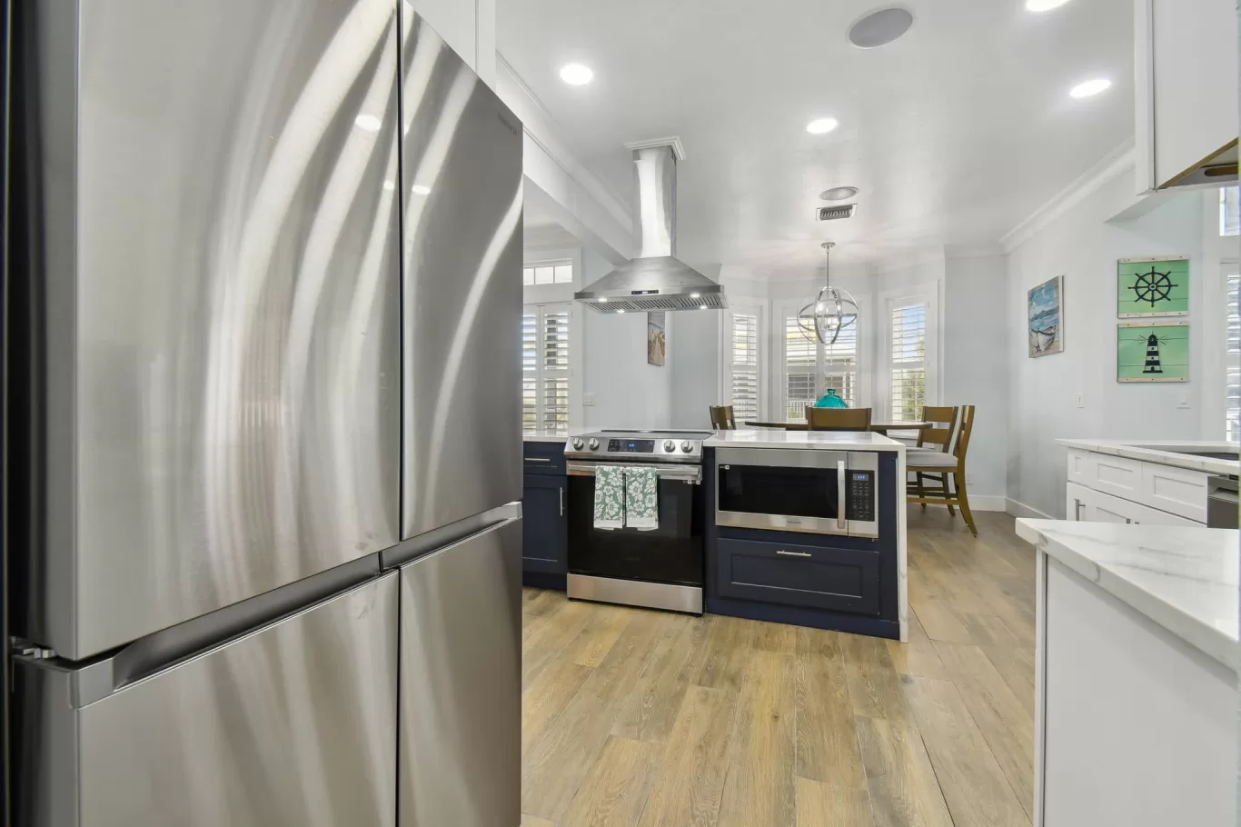 plantation shutters on kitchen windows