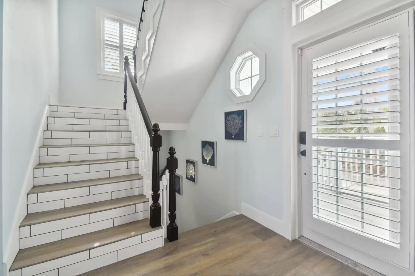 LouverWood Plantation Shutters on door