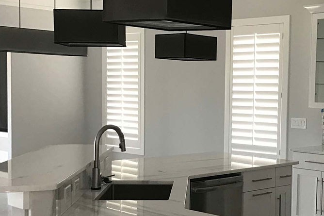 Louverwood Shutters in Kitchen