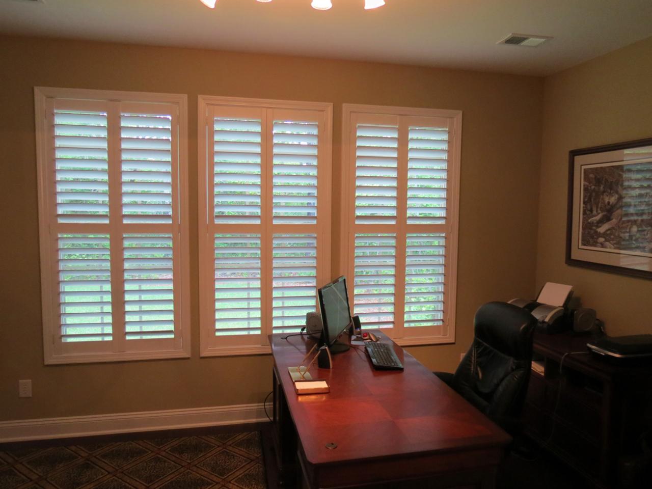Home office with interior shutters