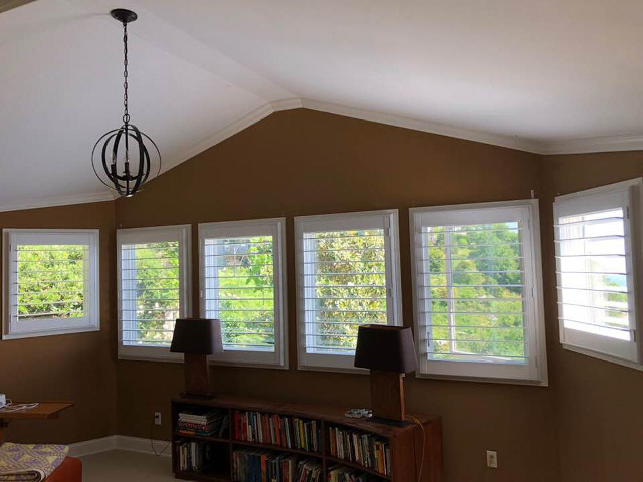 Perfect view shutters in a home office