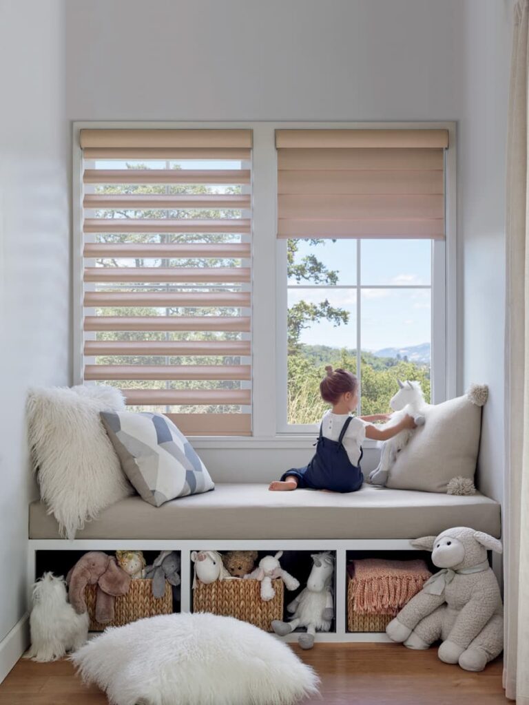 Pirouette Window Shadings in a nursery