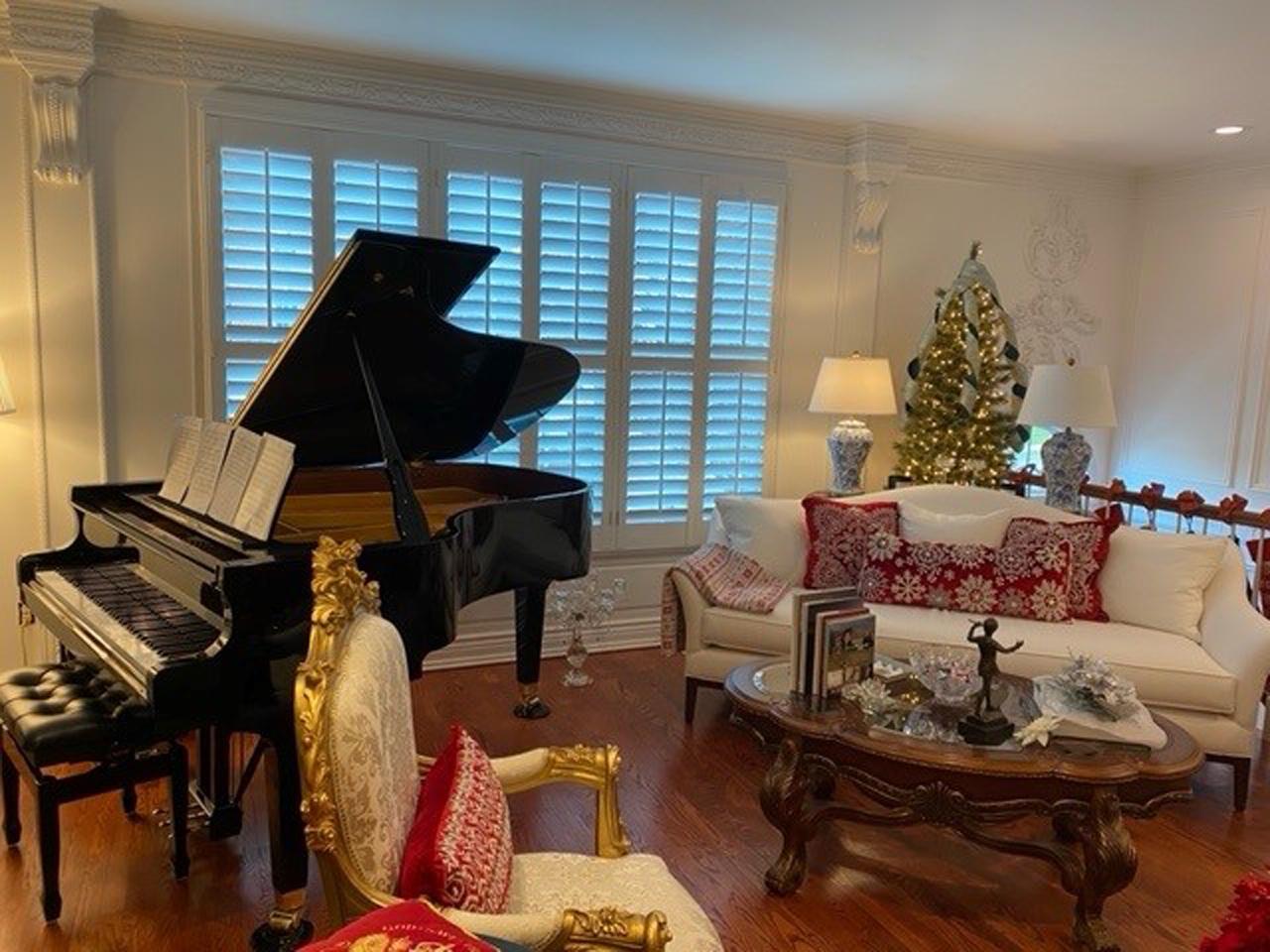 Classic shutters in living room