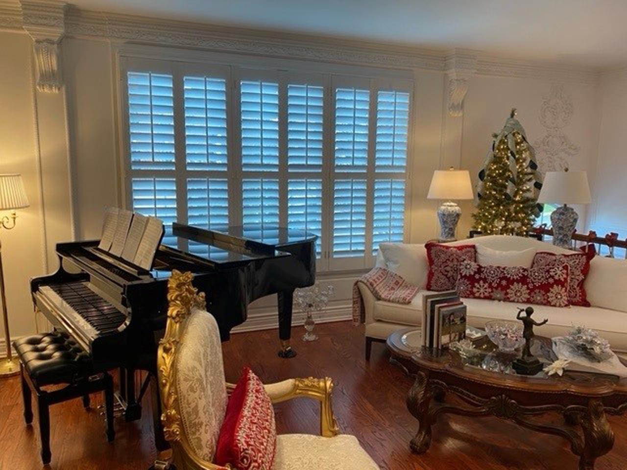 Classic shutters in living room