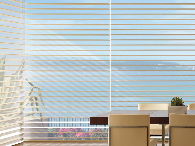 Silhouette Sheer Shades in Dining Room