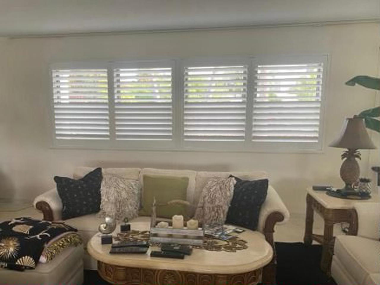 Living room with interior shutters