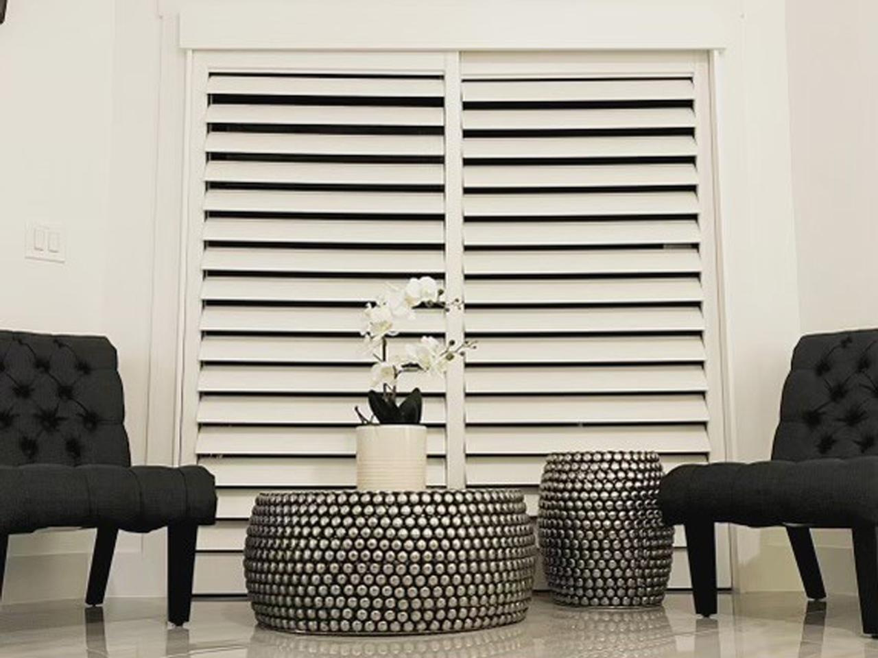 Living room with shutters