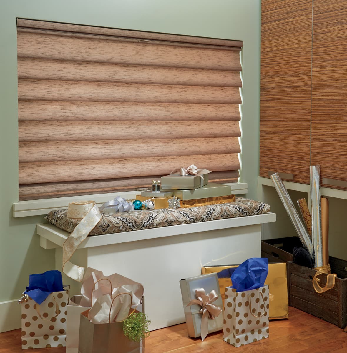 Vignette Modern Roman Shades india silk fabric detail1 Vignette® Modern Roman Shades