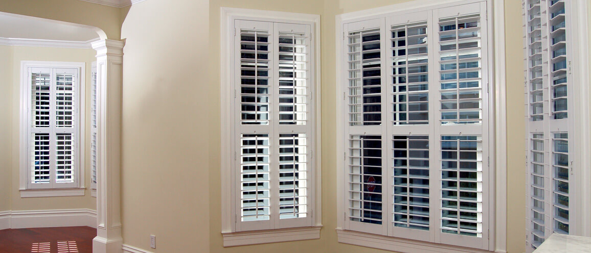 White blinds in a home