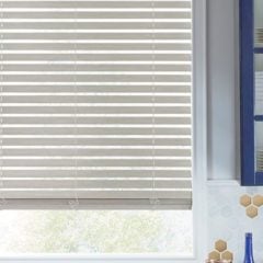 White wood blinds