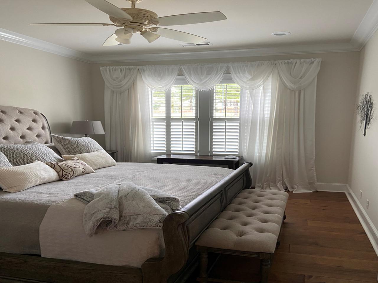 Bedroom with shutters