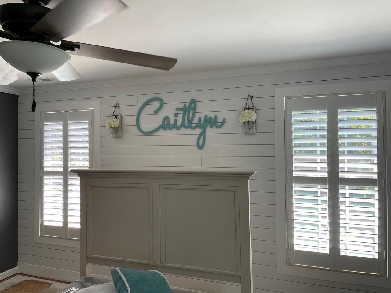 Classic interior shutters in a bedroom