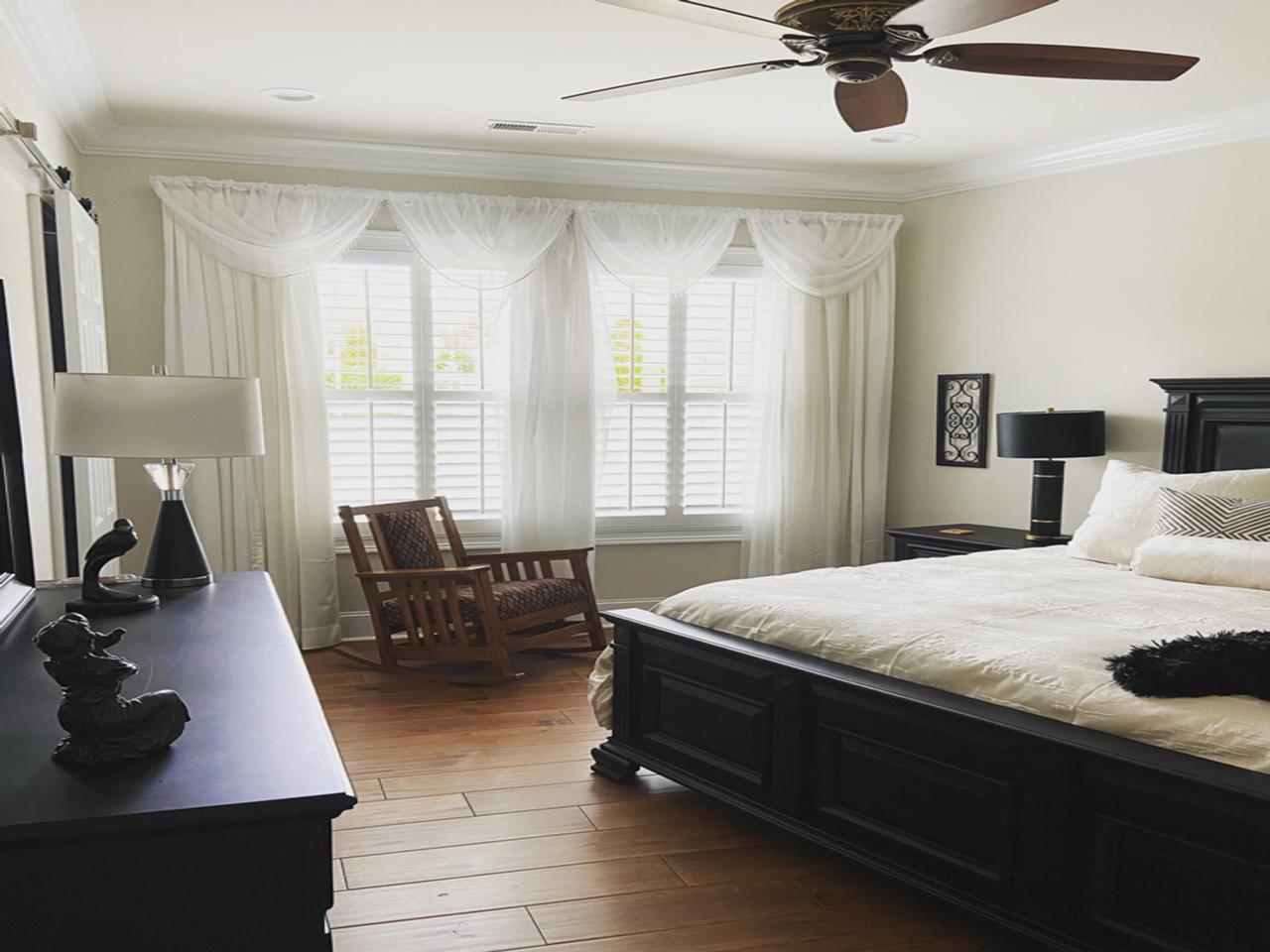 Classic Plantation Shutters in a bedroom