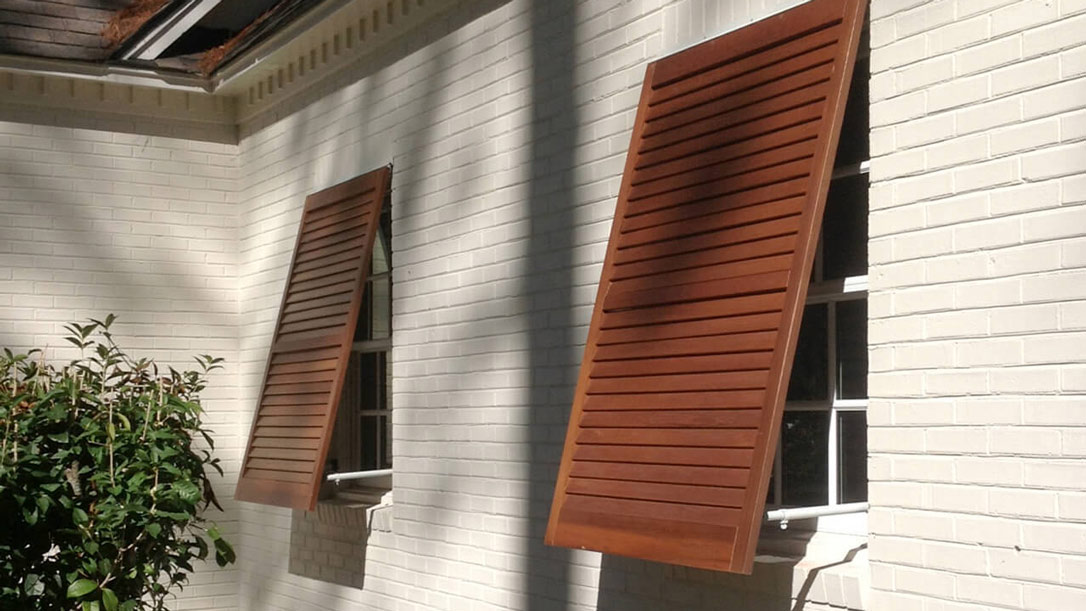 exterior Bahama shutters