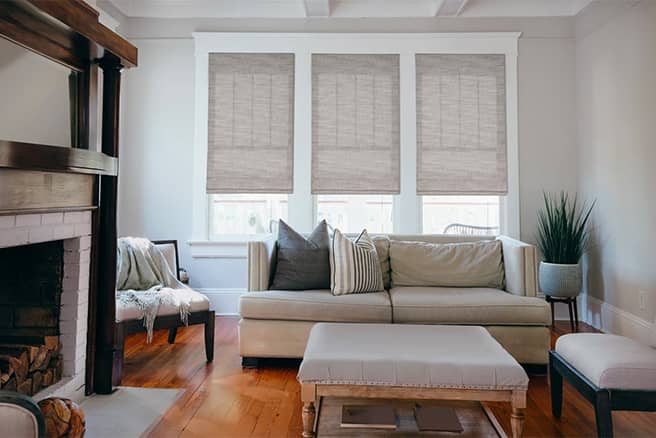 fabric Roman shades