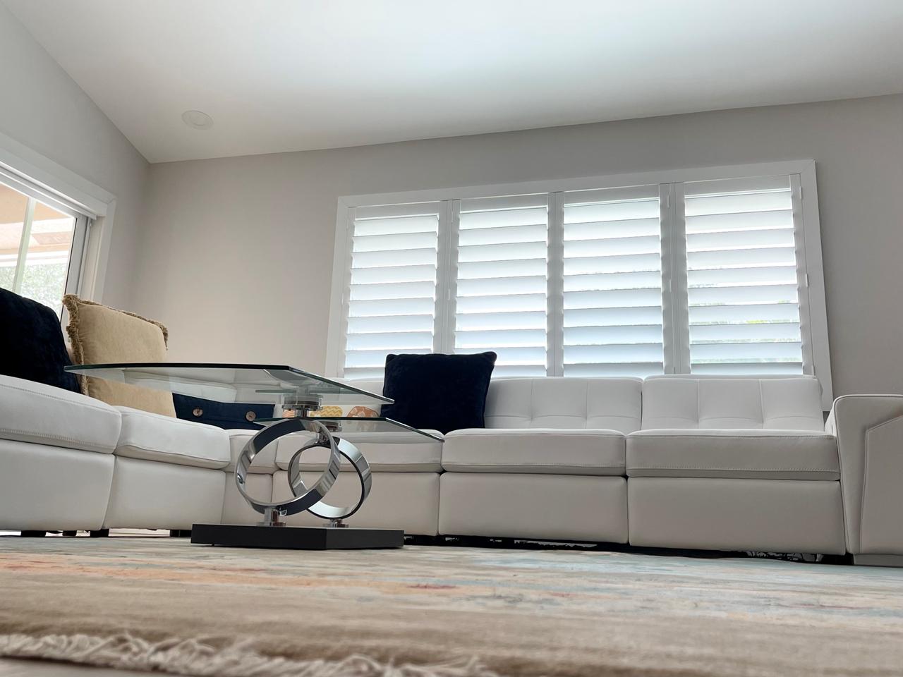 Living room with interior shutters