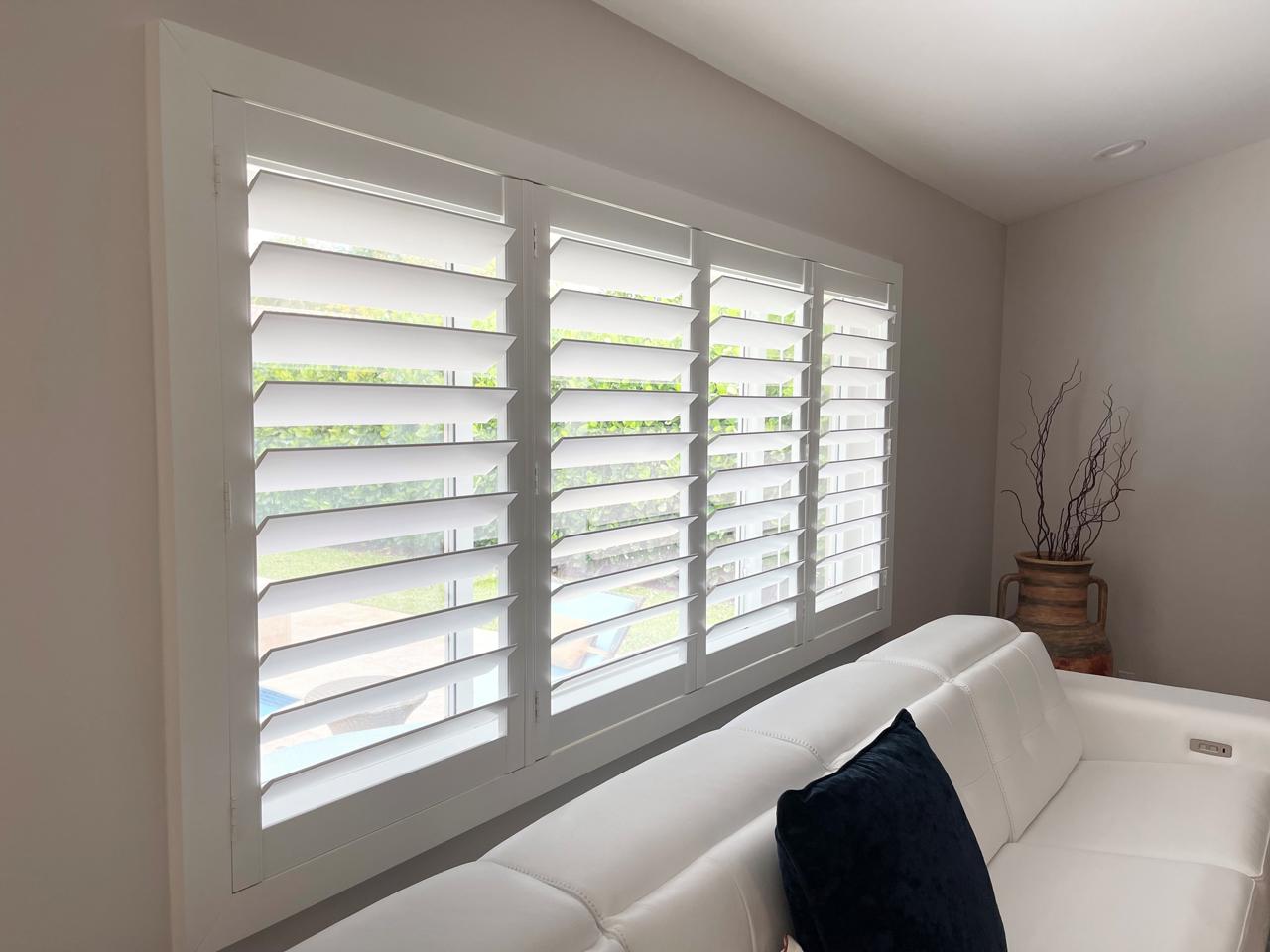 Living room with interior shutters