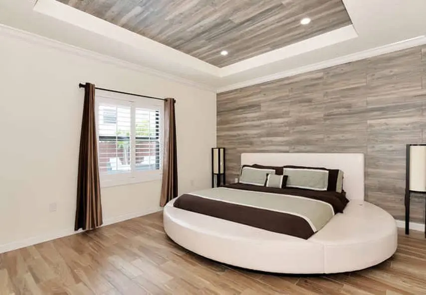 shutters in a modern bedroom