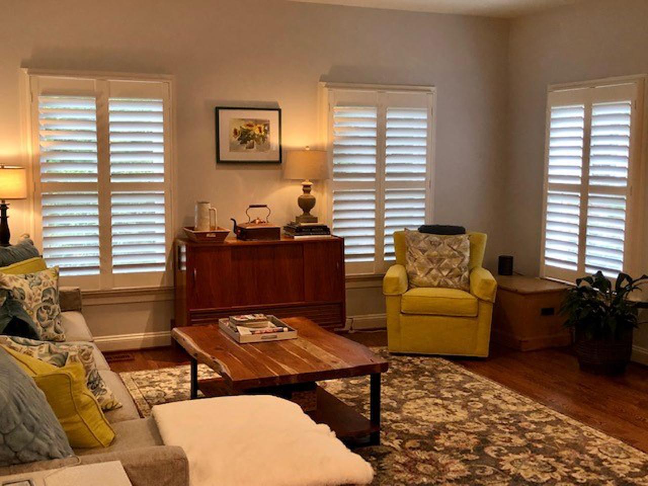 Shutters in living room