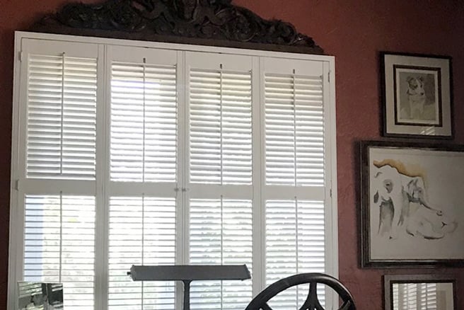 Traditional shutters in white