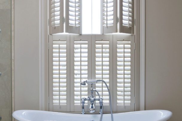 white interior shutters