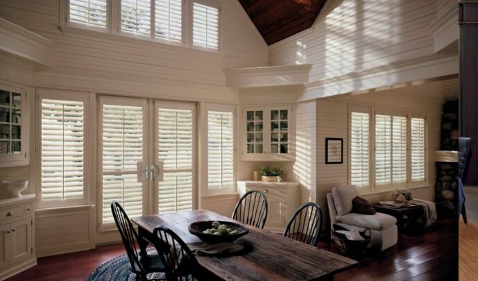 wood shutters for French doors
